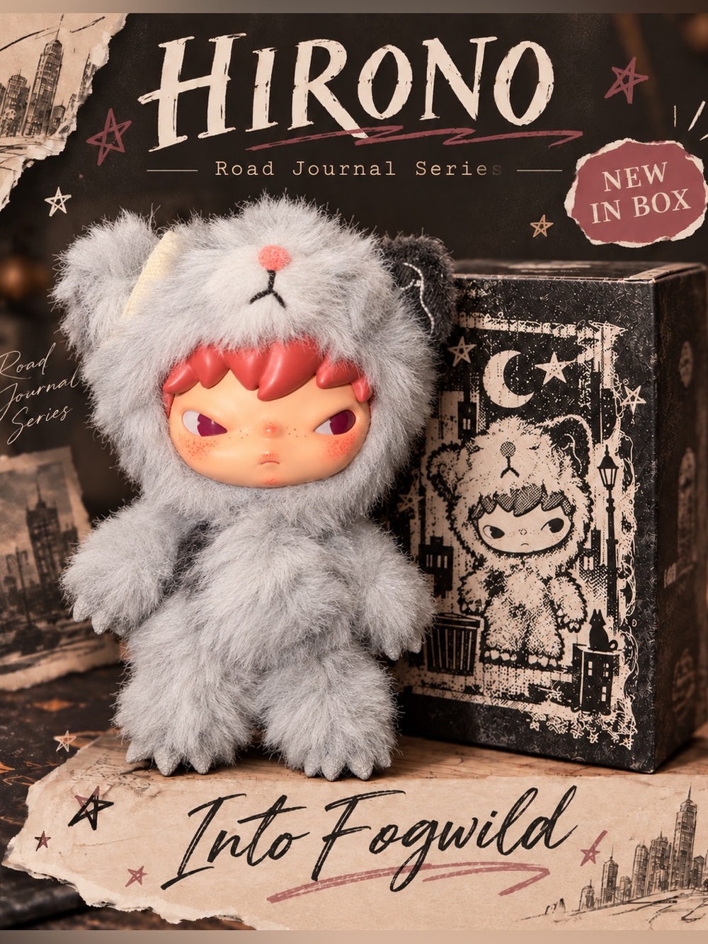 POP MART HIRONO [ROAD JOURNAL] - "INTO FOGWILD" PLUSH DOLL PENDANT BLIND BOX